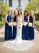 BohoProm Bridesmaid Dress Delicate Chiffon Jewel Neckline Floor-length A-line Bridesmaid Dresses BD070