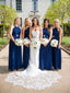 Delicate Chiffon Jewel Neckline Floor-length A-line Bridesmaid Dresses BD070