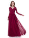 BohoProm Bridesmaid Dress Delicate Chiffon & Lace V-neck Neckline A-line Bridesmaid Dresses BD021