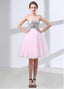 Delicate Sequin Lace & Tulle Sweetheart Neckline Short Length A-line Bridesmaid Dresses BD034