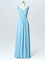 Excellent Chiffon V-neck Neckline A-line Bridesmaid Dresses With Appliques BD011