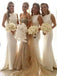 BohoProm Bridesmaid Dress Excellent Satin Bateau Neckline Sweep Train Sheath Bridesmaid Dresses BD078