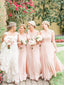 Exquisite Lace & Chiffon Scoop Neckline A-line Bridesmaid Dresses BD063