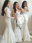 Exquisite Tulle & Satin High-neck Mermaid Bridesmaid Dresses BD093