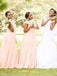 BohoProm Bridesmaid Dress Eye-catching Chiffon & Lace Cap Sleeves A-line Bridesmaid Dresses BD039