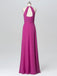 BohoProm Bridesmaid Dress Fabulous Chiffon Halter Neckline Floor-length A-line Bridesmaid Dress BD012