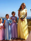 Marvelous Tulle & Lace Bateau Neckline Cap Sleeves A-line Bridesmaid Dresses BD050