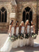 BohoProm Bridesmaid Dress Modern Chiffon Spaghetti Straps Neckline A-line Bridesmaid Dresses BD056