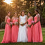 BohoProm Bridesmaid Dress Outstanding Chiffon Bateau Neckline A-line Bridesmaid Dresses With Pearls BD037