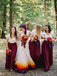 BohoProm Bridesmaid Dress Popular Lace & Chiffon Scoop Neckline Cap Sleeves A-line Bridesmaid Dresses BD084