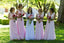 BohoProm Bridesmaid Dress Simple Chiffon V-neck Neckline Floor-length A-line Bridesmaid Dresses BD104
