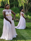Wonderful Chiffon Bateau Neckline A-line Bridesmaid Dresses With Appliques BD061