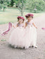 Exquisite Tulle Jewel Neckline Floor-length Ball Gown Flower Girl Dresses FD022