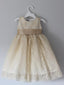Fashionable Lace Jewel Neckline Ball Gown Flower Girl Dresses With Belt FD061