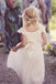 BohoProm Flower Girl Dresses Glamorous Lace & Tulle Square Neckline Cap Sleeves A-line Flower Girl Dresses FD049