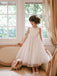 BohoProm Flower Girl Dresses Glamorous Tulle Jewel Neckline Ankle-length A-line Flower Girl Dresses FD017