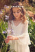 BohoProm Flower Girl Dresses Modest Lace V-neck Neckline 3/4 Sleeves Floor-length A-line Flower Girl Dresses FD007