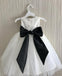 BohoProm Flower Girl Dresses Modest Tulle & Satin jewel Neckline Knee-length Ball Gown Flower Girl Dresses FD040