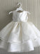 BohoProm Flower Girl Dresses Pure Satin Jewel Neckline Knee-length Ball Gown Flower Girl Dresses FD037