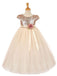 BohoProm Flower Girl Dresses Shining Sequin Lace & Tulle Scoop Neckline Ball Gown Flower Girl Dresses FD045