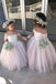 BohoProm Flower Girl Dresses Stunning Tulle Jewel Neckline Floor-length Ball Gown Flower Girl Dresses FD080
