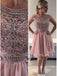 BohoProm homecoming dresses A-line Bateau Mini Organza Rhine Stone Homecoming Dresses 2807