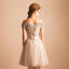 BohoProm homecoming dresses A-line Off-Shoulder Mini Tulle Appliqued Beaded Homecoming Dresses APD2644