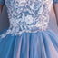 BohoProm homecoming dresses A-line Off-Shoulder Mini Tulle Short Beaded Homecoming Dresses With Appliques APD2658