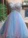 BohoProm homecoming dresses A-line Sweetheart Mini Tulle Ombre Sequined Homecoming Dresses HX00182