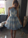 BohoProm homecoming dresses Alluring Lace Jewel Neckline Short Length A-line homecoming Dress With HD094