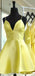 BohoProm homecoming dresses Attractive Satin Spaghetti Straps Neckline Short A-line Homecoming Dresses HD171