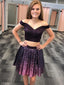 Beautiful  Satin & Sequin Lace 2 Pieces A-line Homecoming Dresses HD168