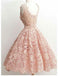 BohoProm homecoming dresses Brilliant Lace V-neck Neckline A-line Homecoming Dresses With Pleats HD106