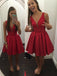 BohoProm homecoming dresses Chic Satin Jewel Neckline Short Length A-line Homecoming Dresses With Bowknot HD014