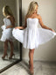 Elegant Chiffon Strapless Neckline A-line Homecoming Dresses With Appliques HD141
