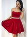 BohoProm homecoming dresses Elegant Fleece Strapless Neckline A-line Homecoming Dresses With Rhinestones HD004