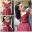 BohoProm homecoming dresses Excellent Cotton Off-the-shoulder Neckline A-line Homecoming Dresses With Belt HD105
