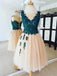 BohoProm homecoming dresses Excellent Tulle Scoop Neckline A-line Homecoming Dresses With Appliques HD129