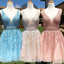 BohoProm homecoming dresses Exquisite Tulle V-neck Neckline A-line Homecoming Dresses With Beadings HD158