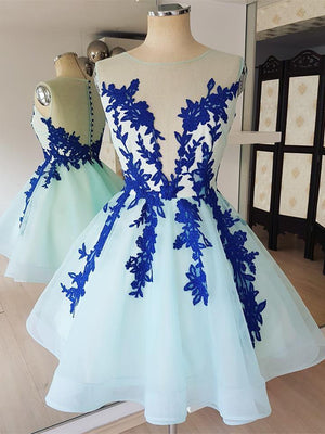 BohoProm homecoming dresses Eye-catching Tulle Scoop Neckline Short Length A-line Homecoming Dresses HD128