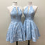 BohoProm homecoming dresses Glamorous Satin Halter Neckline Short A-line Homecoming Dresses HD159