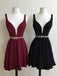 BohoProm homecoming dresses Gorgeous Chiffon V-neck Neckline A-line Homecoming Dresses With Rhinestones HD033