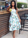 BohoProm homecoming dresses Gorgeous Satin Sweetheart Neckline Tea-length A-line Homecoming Dresses HD198