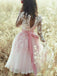 BohoProm homecoming dresses Gorgeous Tulle V-neck Neckline Knee-length A-line Homecoming Dresses With Appliques HD095