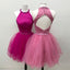 BohoProm homecoming dresses Graceful Satin & Tulle Jewel Neckline A-line Homecoming Dresses HD214