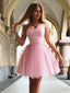 Marvelous Satin & Tulle Sweetheart Neckline A-line Homecoming Dresses HD203