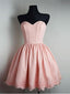 Modern Satin Sweetheart Neckline A-line Homecoming Dresses With Appliques HD207