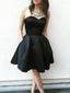 Popular Satin Sweetheart Neckline A-line Homecoming Dresses With Pockets HD054