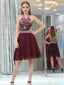 Sexy Chiffon Halter Neckline A-line Homecoming Dresses With Rhinestones HD023