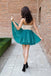BohoProm homecoming dresses Sexy Tulle Spaghetti Straps Neckline A-line Homecoming Dresses With Pleats HD064